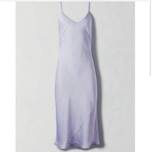 Aritzia midi silk dress lilac XL